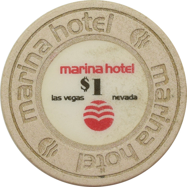 Marina Casino Las Vegas Nevada $1 House Mold Chip 1988