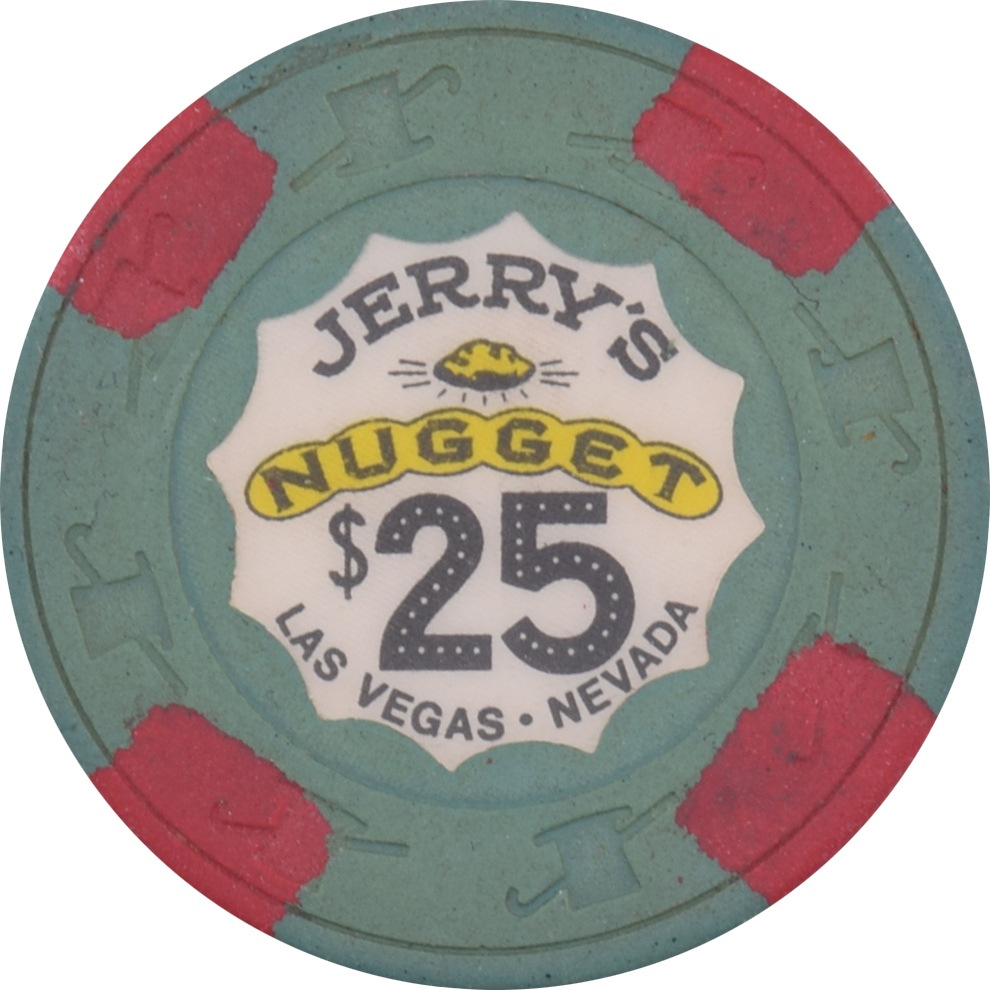 Jerry's Nugget Casino N. Las Vegas Nevada $25 Chip 1980s