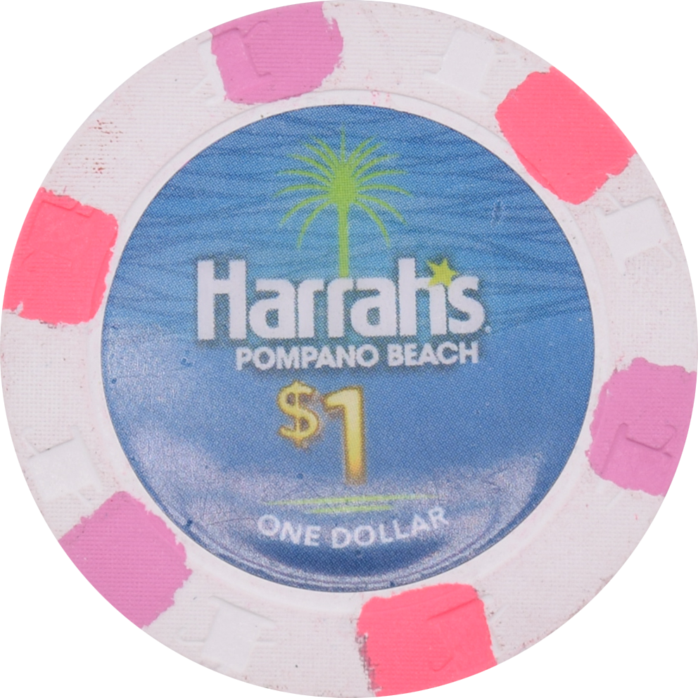 Harrah's Casino Pompano Beach Florida $1 Chip 2022