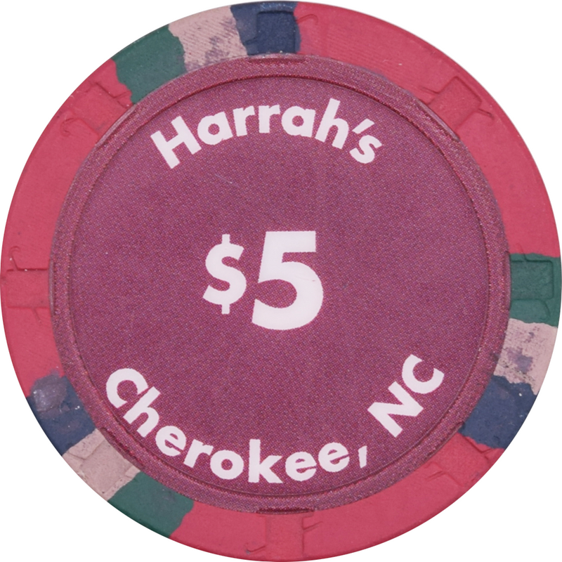 Harrah's Casino Cherokee North Carolina $5 Chip