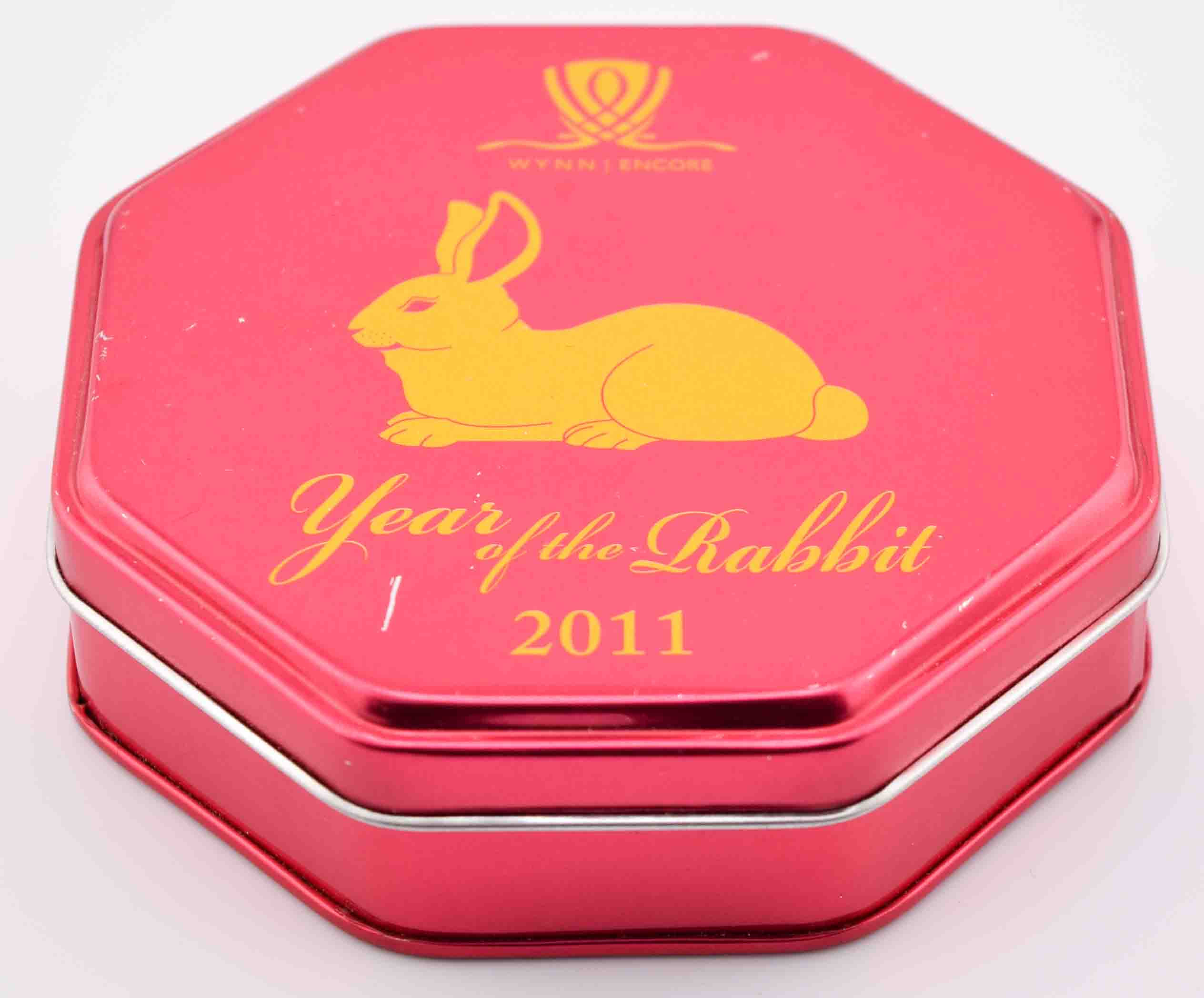 Wynn Casino Las Vegas Nevada $8 Year of the Rabbit Tin and Chip