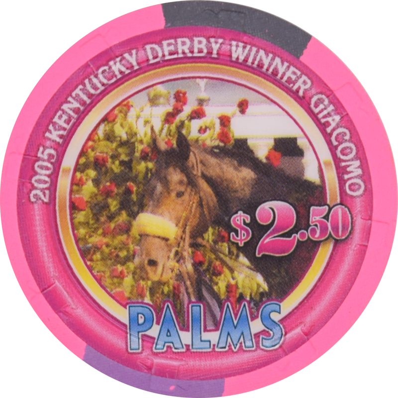 Palms Casino Las Vegas Nevada $2.50 Kentucky Derby Winner Giacomo Chip 2005