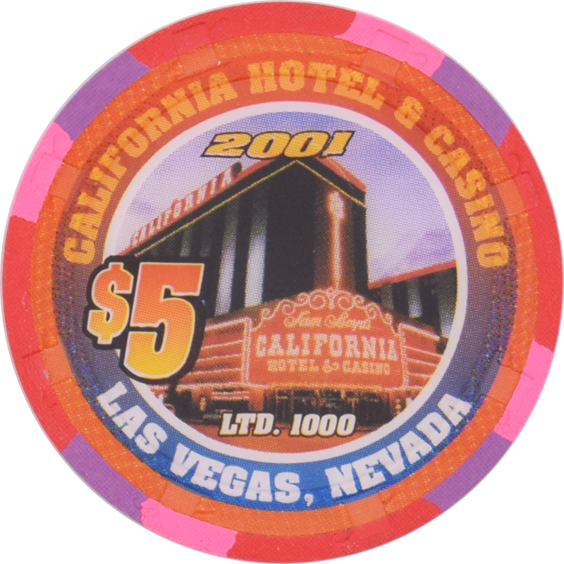 California Hotel Casino Las Vegas Nevada $5 Richard Petty Chip 2001