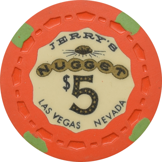 Jerry's Nugget Casino North Las Vegas Nevada $5 Chip 1964