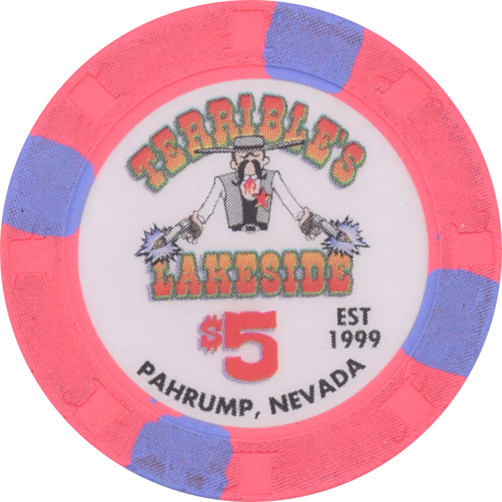 Terrible's Lakeside Casino Pahrump Nevada $5 Chip 1999