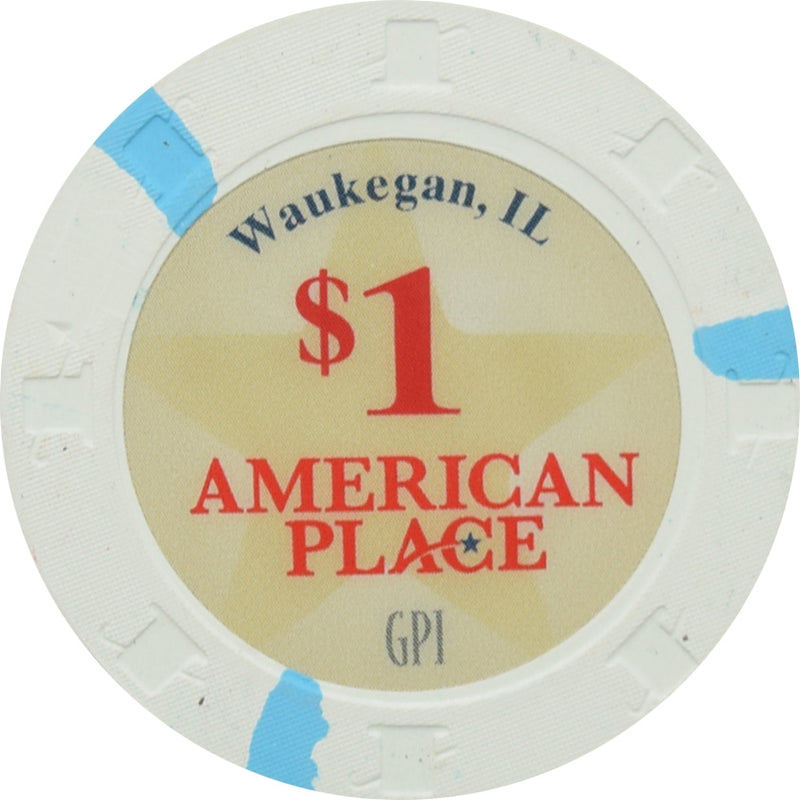 American Place Casino Waukegan Illinois $1 Chip