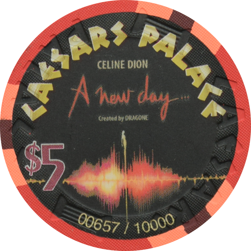 Caesars Palace Casino Las Vegas Nevada $5 Celine Dion Earring Chip 2003