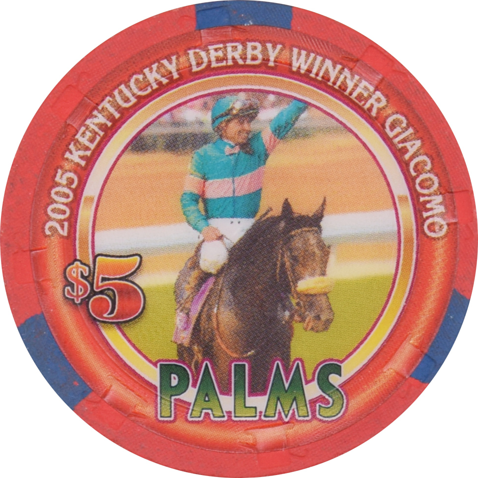 Palms Casino Las Vegas Nevada $5 Kentucky Derby Winner Giacomo 2005