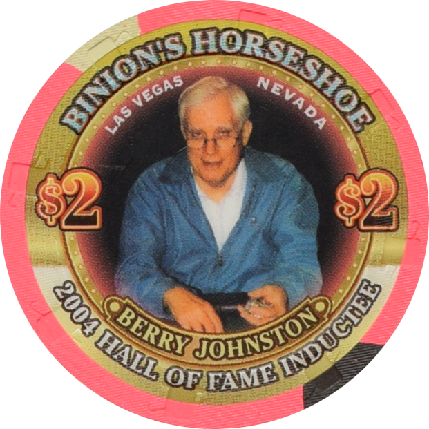 Horseshoe Club (Binion's) Casino Las Vegas Nevada $2 Berry Johnston Chip 2004