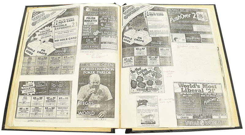 Bob Stupak's Personal Scrapbook - Vegas World Advertising July 1979 - December 1980
