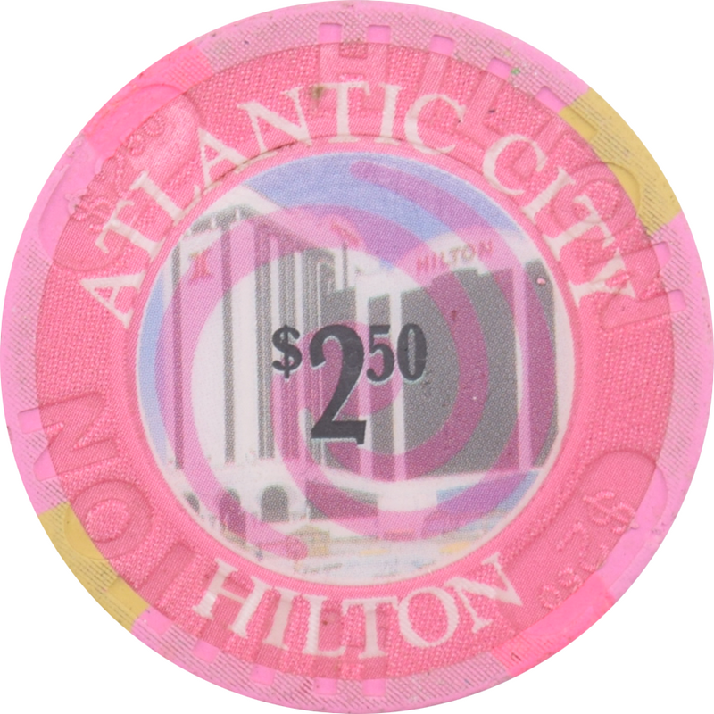Atlantic City Hilton New Jersey $2.50 Chip