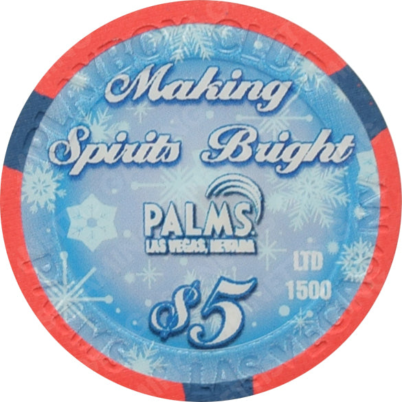 Playboy Palms Casino Las Vegas Nevada $5 Happy Holidays Chip 2009