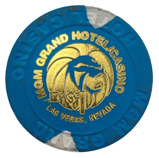 MGM Grand Casino Las Vegas Nevada $1 Chip Hot-Stamp 2025