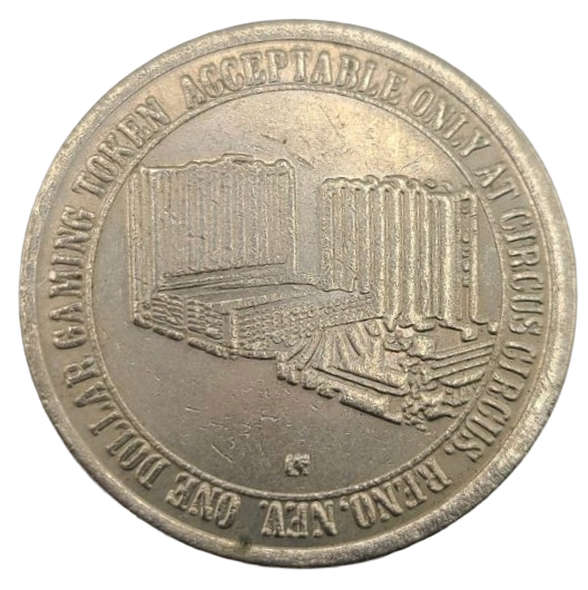 Circus Circus Hotel and Casino Reno Nevada $1 Token 1987