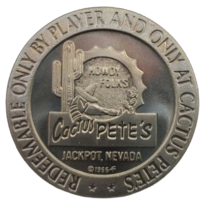 Cactus Pete's Hotel and Casino Jackpot Nevada $1 Token 1966