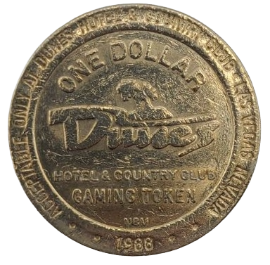 Dunes Hotel and Casino Las Vegas Nevada $1 Token 1988