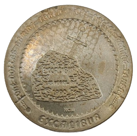 Excalibur Casino Las Vegas Nevada $1 Token 1990 Lady of the Lake