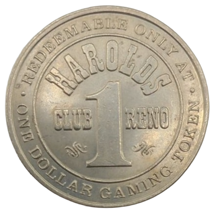 Harold's Club Casino Reno Nevada $1 Token 1979