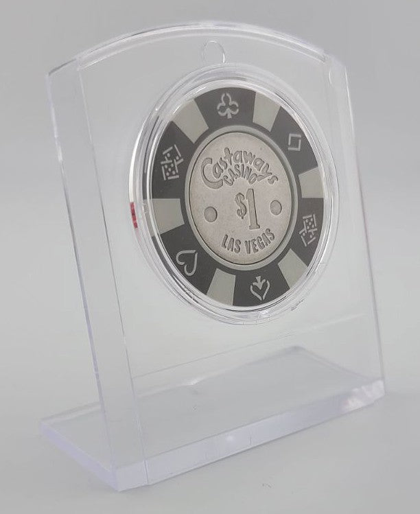 Plastic Poker Chip Stand With Air Tite CLEAR