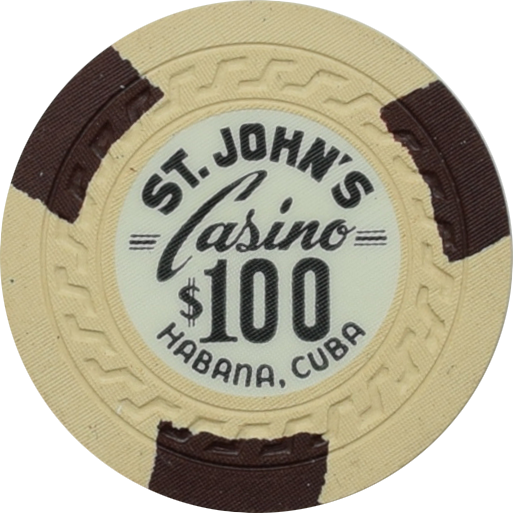 St. John's Casino Havana Cuba $100 Chip