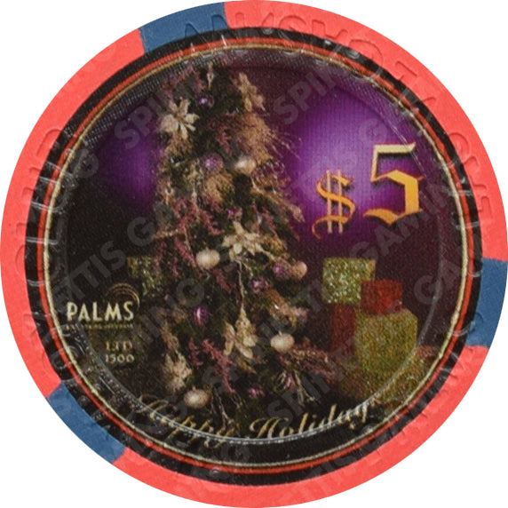 Playboy Palms Casino Las Vegas Nevada $5 Happy Holidays Chip 2008
