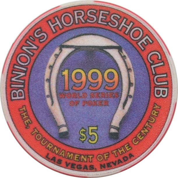 Horseshoe Club (Binion's) Casino Las Vegas Nevada $5 Stu Unger Chip 1999