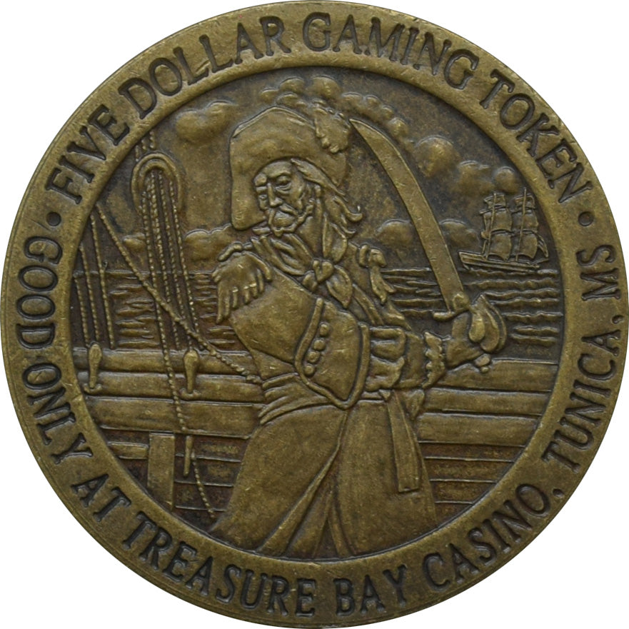 Treasure Bay Casino Tunica Mississippi $5 Token