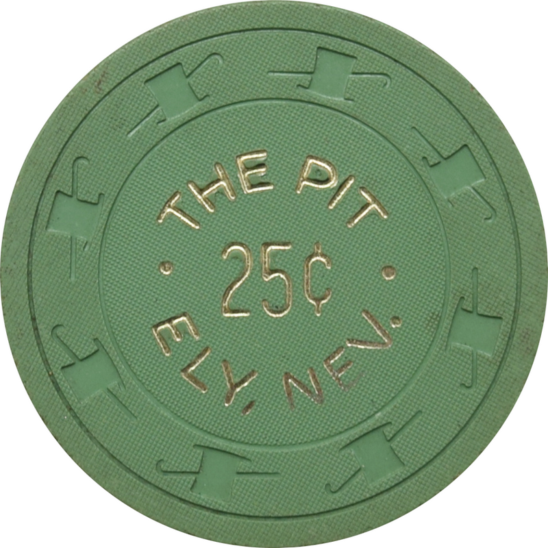 The Pit Casino Ely Nevada 25 Cent Chip 1950s (No Pick & Shovel)