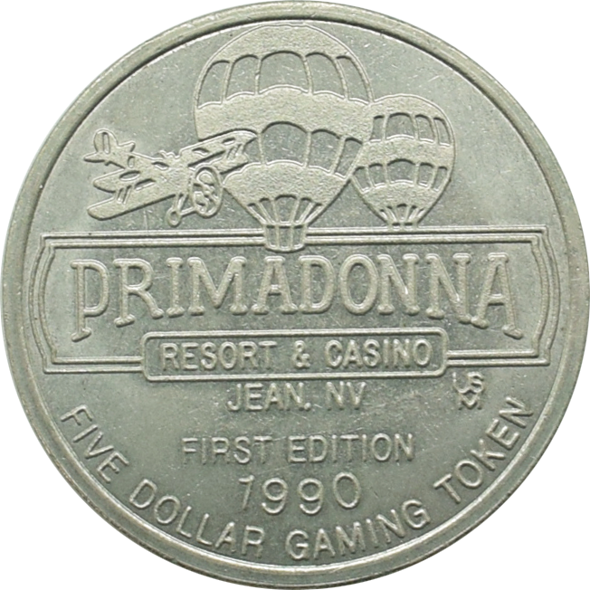 Primadonna Casino Jean Nevada $5 Token 1999