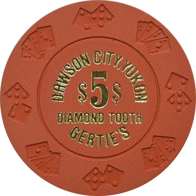 Diamond Tooth Gertie's Casino Dawson City Yukon Canada $5 DieCar Chip