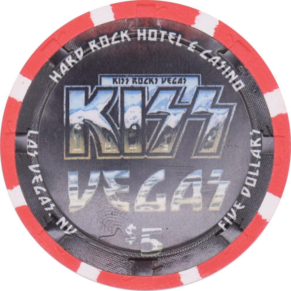 Hard Rock Casino Las Vegas Nevada $5 KISS Chip 2014