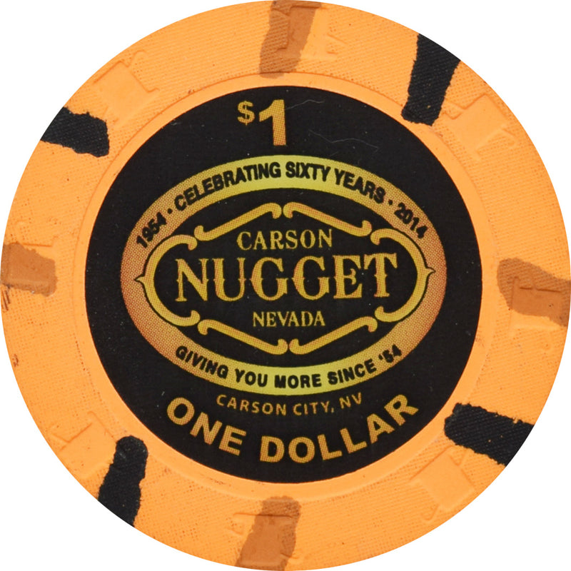 Carson City Nugget Casino Carson City Nevada $1 Chip 2014