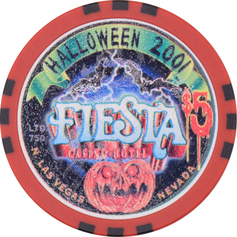 Fiesta Rancho Casino North Las Vegas Nevada $5 Halloween Chip 2001