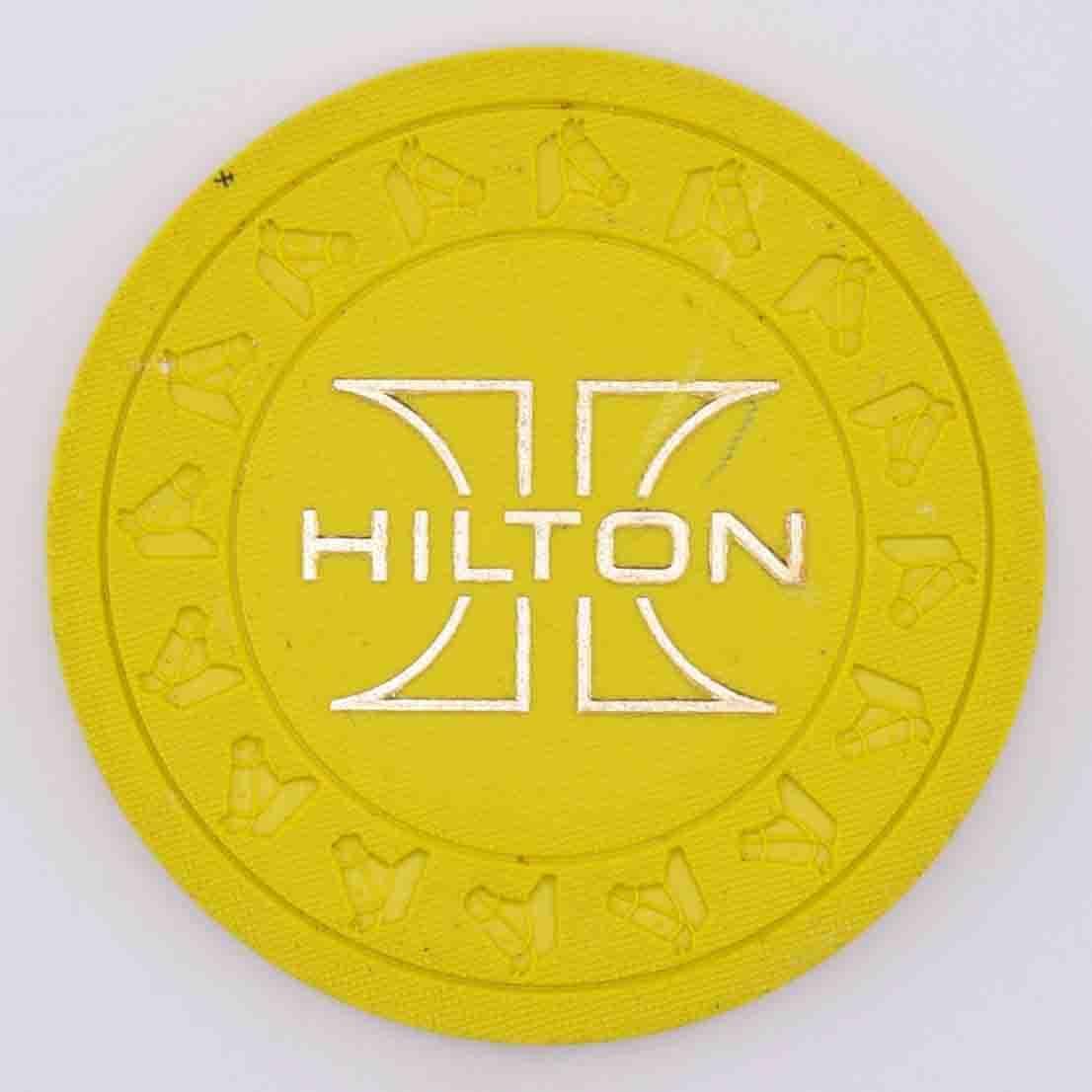 Hilton Las Vegas Casino Las Vegas Nevada Yellow HHR Roulette Chip