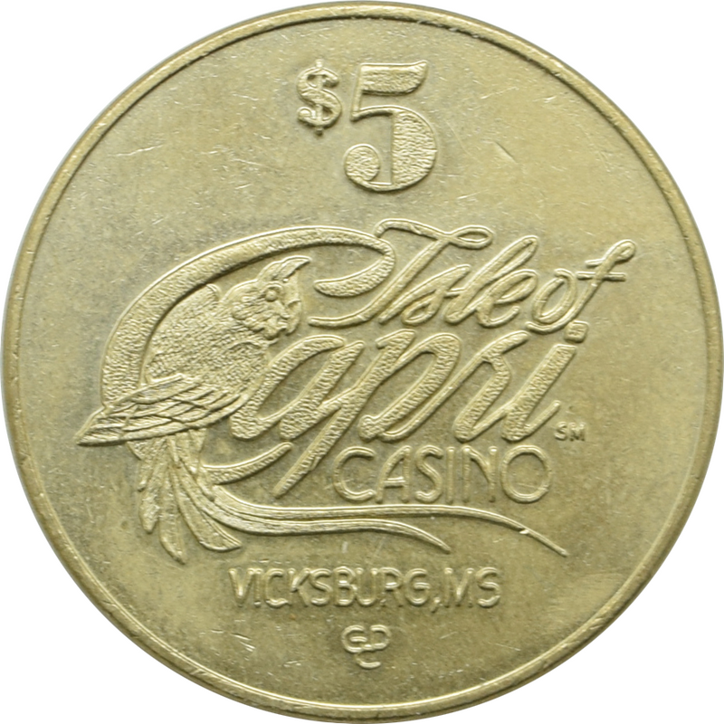 Isle of Capri Casino Vicksburg Mississippi $5 Token