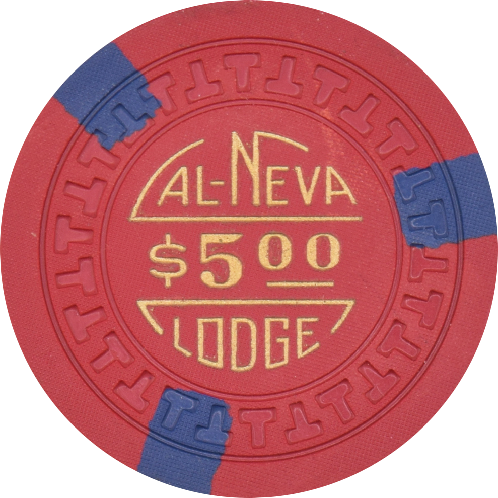 Cal-Neva Lodge Casino Lake Tahoe Nevada $5 Chip 1955