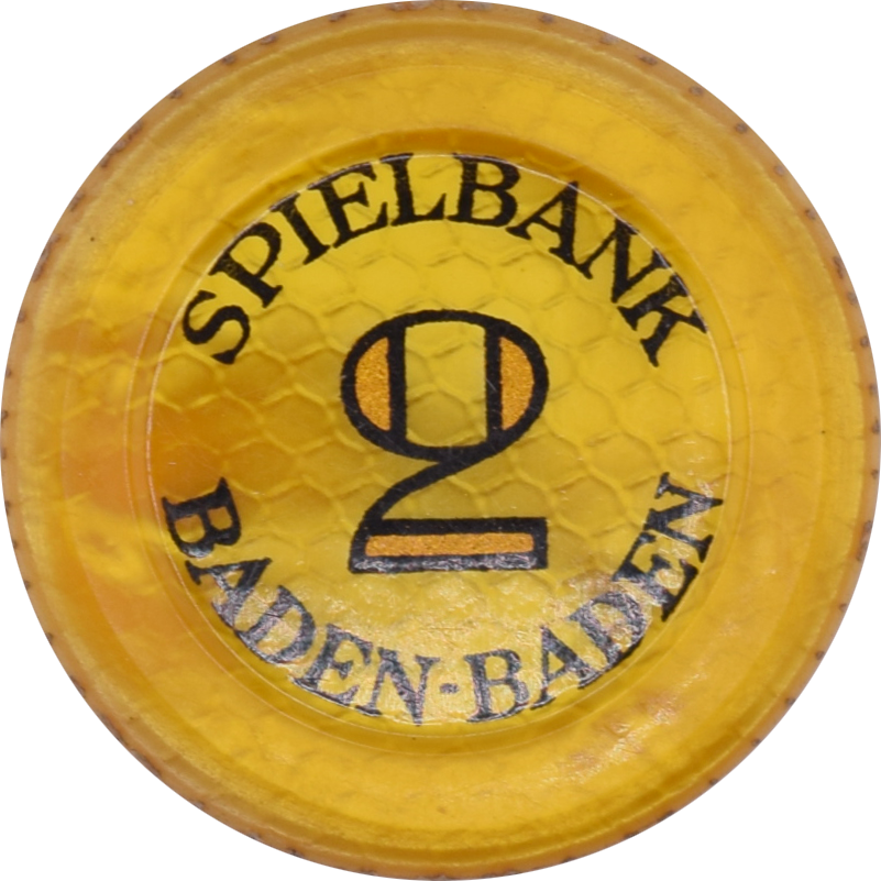 Spielbank Baden-Baden Casino Baden Baden Germany 2 DEM Jeton 32mm