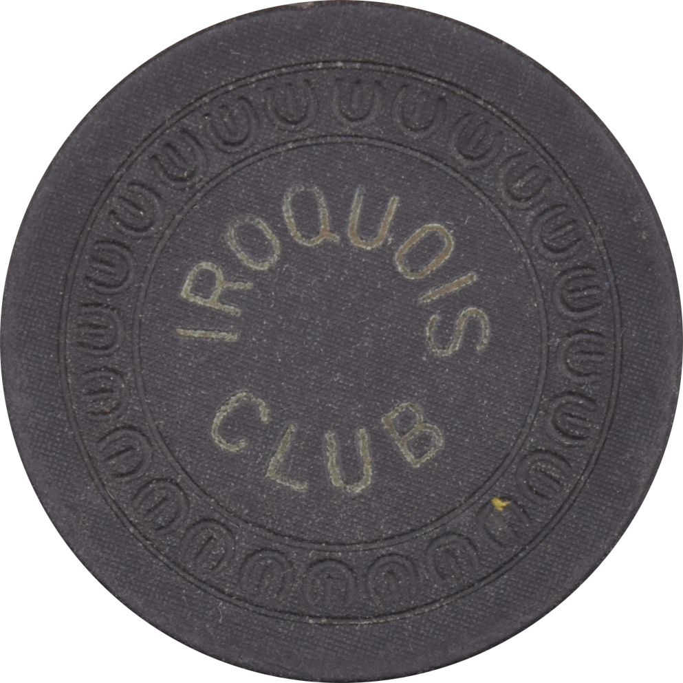 Iroquois Club Illegal Casino Louisville Kentucky Black Chip