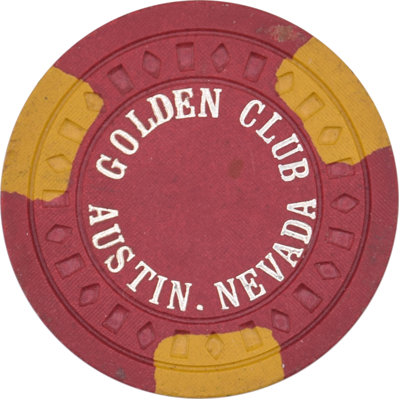 Golden Club Casino Austin Nevada $5 Chip 1940s