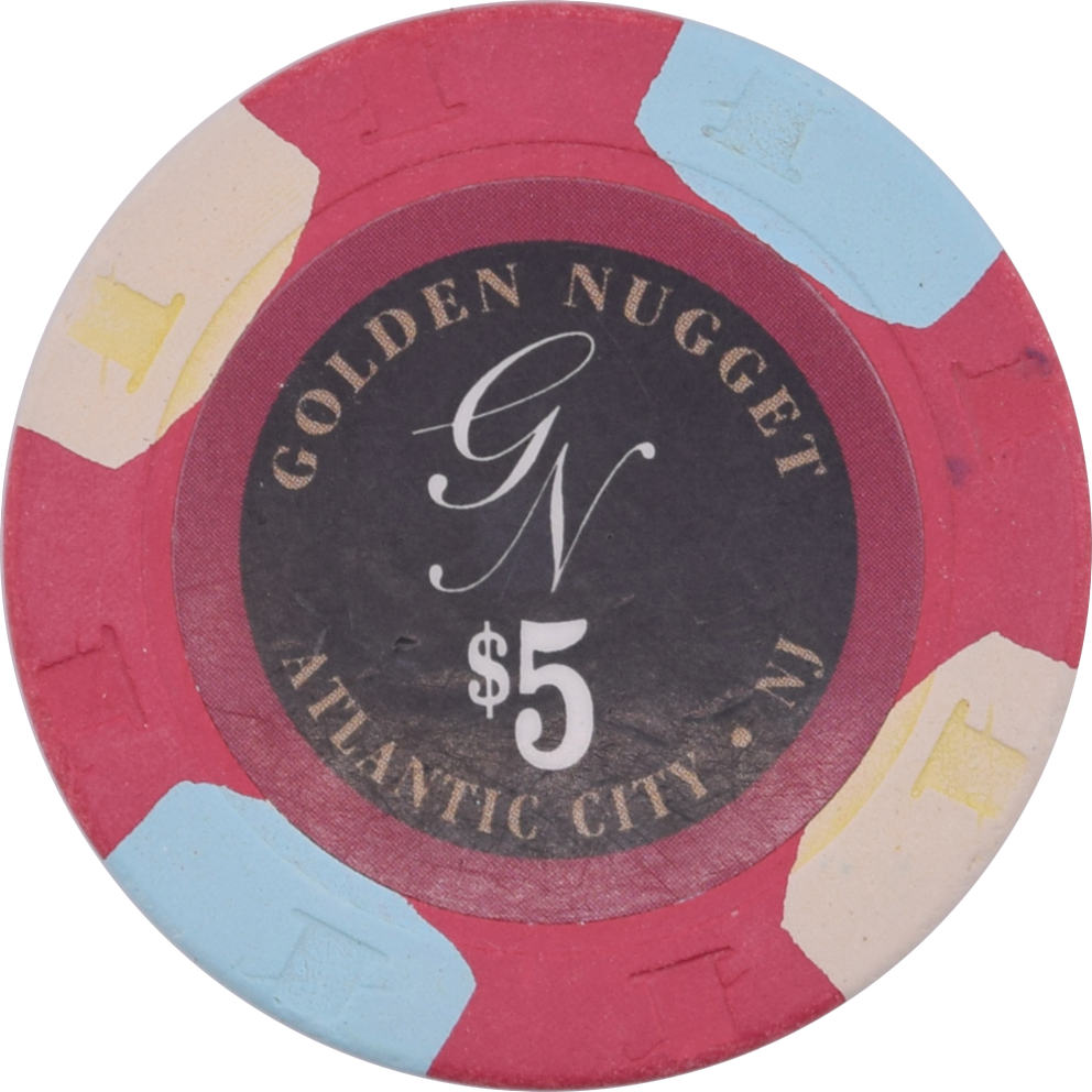 Golden Nugget Atlantic City New Jersey $5 Chip 2011