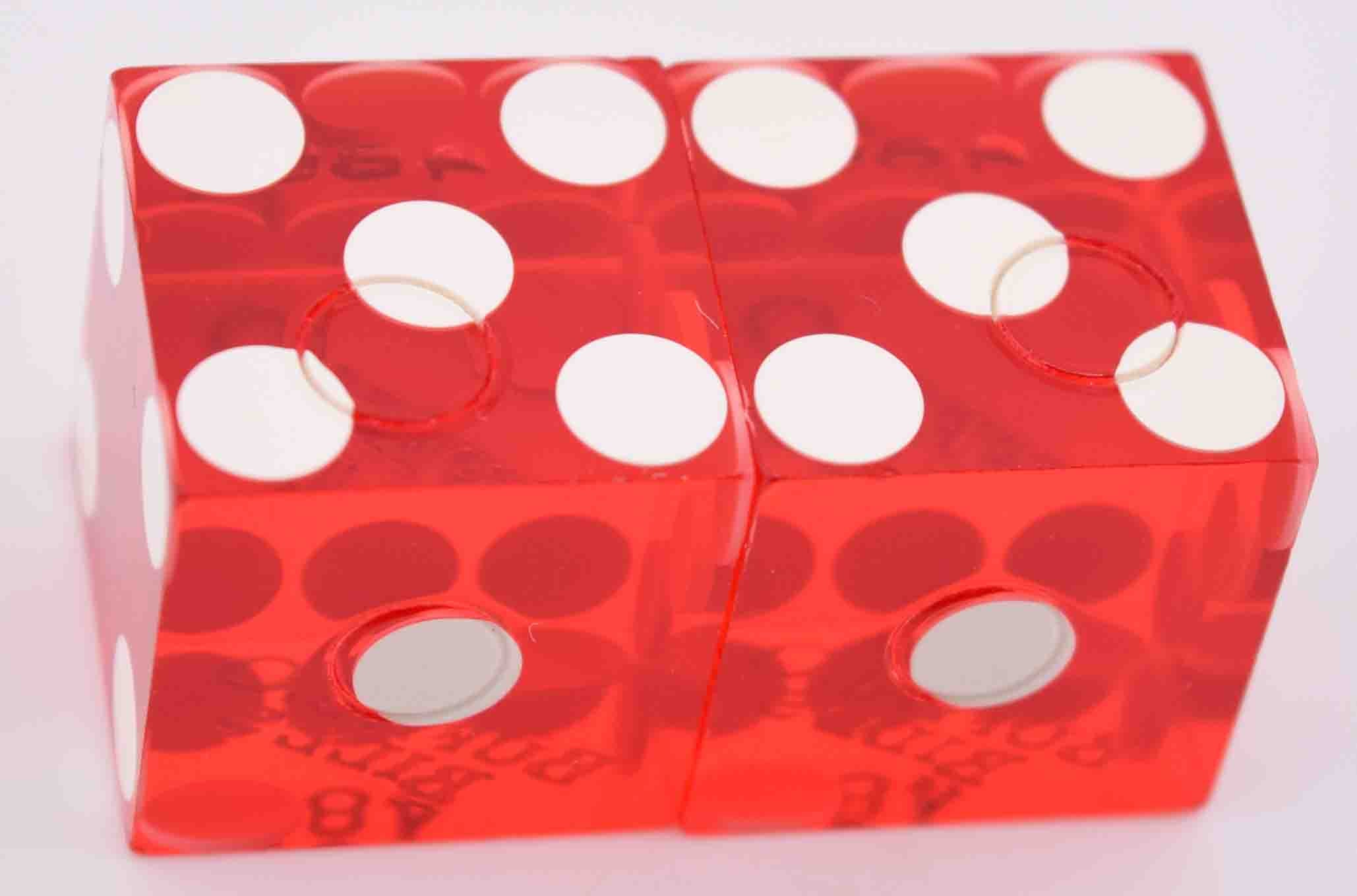Buffalo Bill's Casino Primm Nevada Used Matching Number Polished Pair of Dice