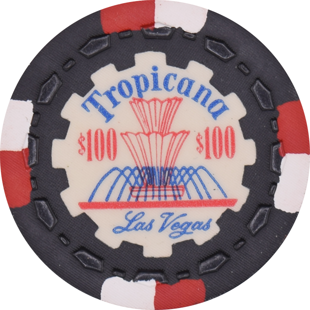 Tropicana Casino Las Vegas Nevada $100 Red/White Chip 1961