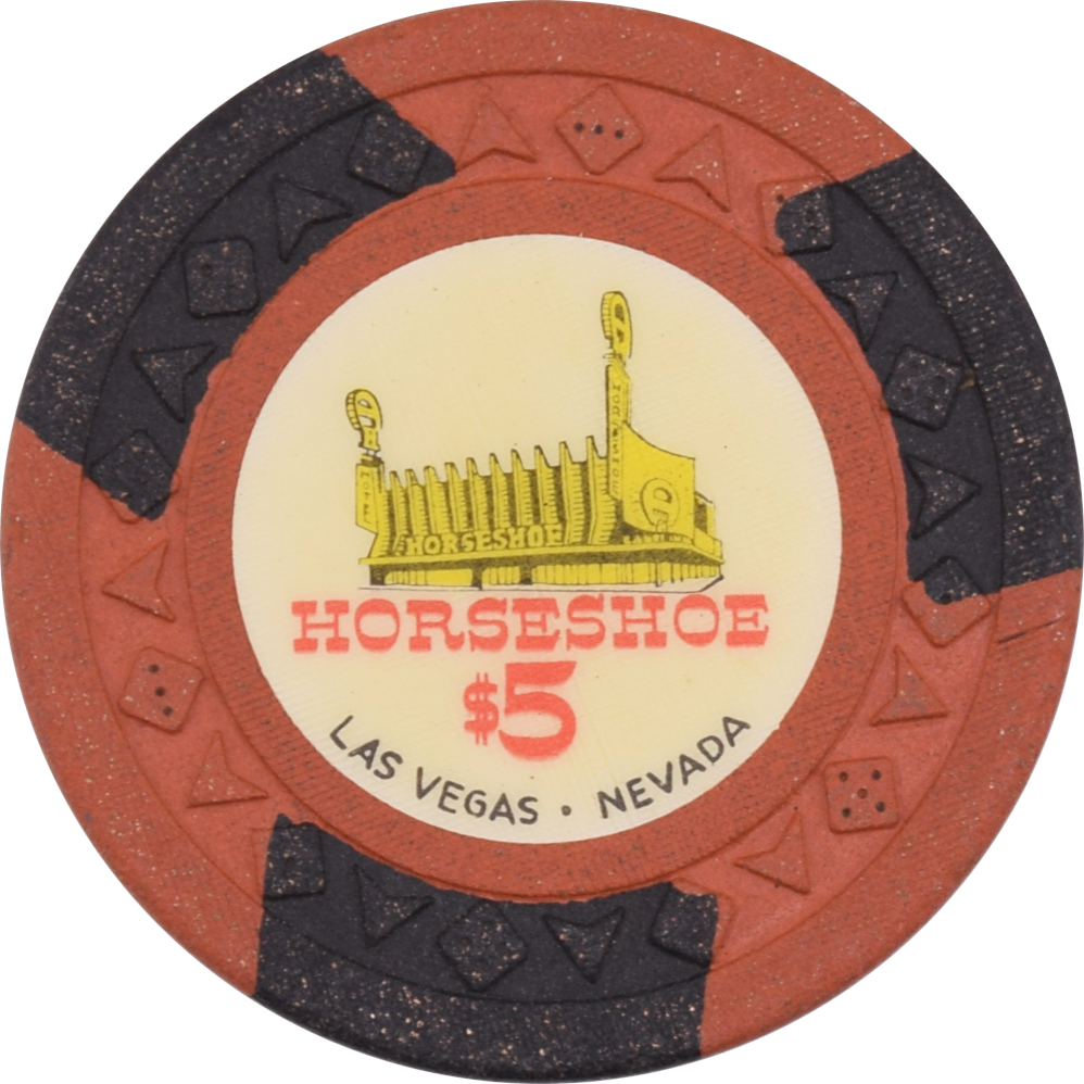 Horseshoe Club Casino Las Vegas Nevada $5 Chip 1951