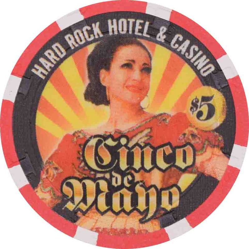 Hard Rock Casino Las Vegas Nevada $5 Cinco de Mayo Chip 2005