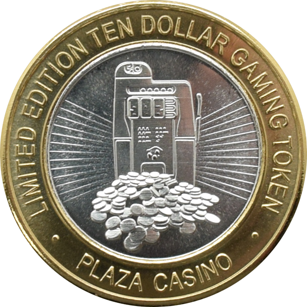 Plaza Casino Las Vegas "Slot Machine" $10 Silver Strike 2020