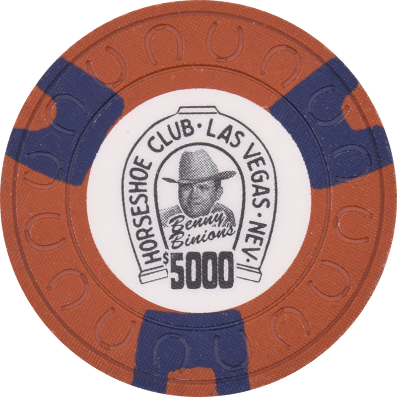 Horseshoe Club Casino Las Vegas Nevada $5000 Chip 1980s