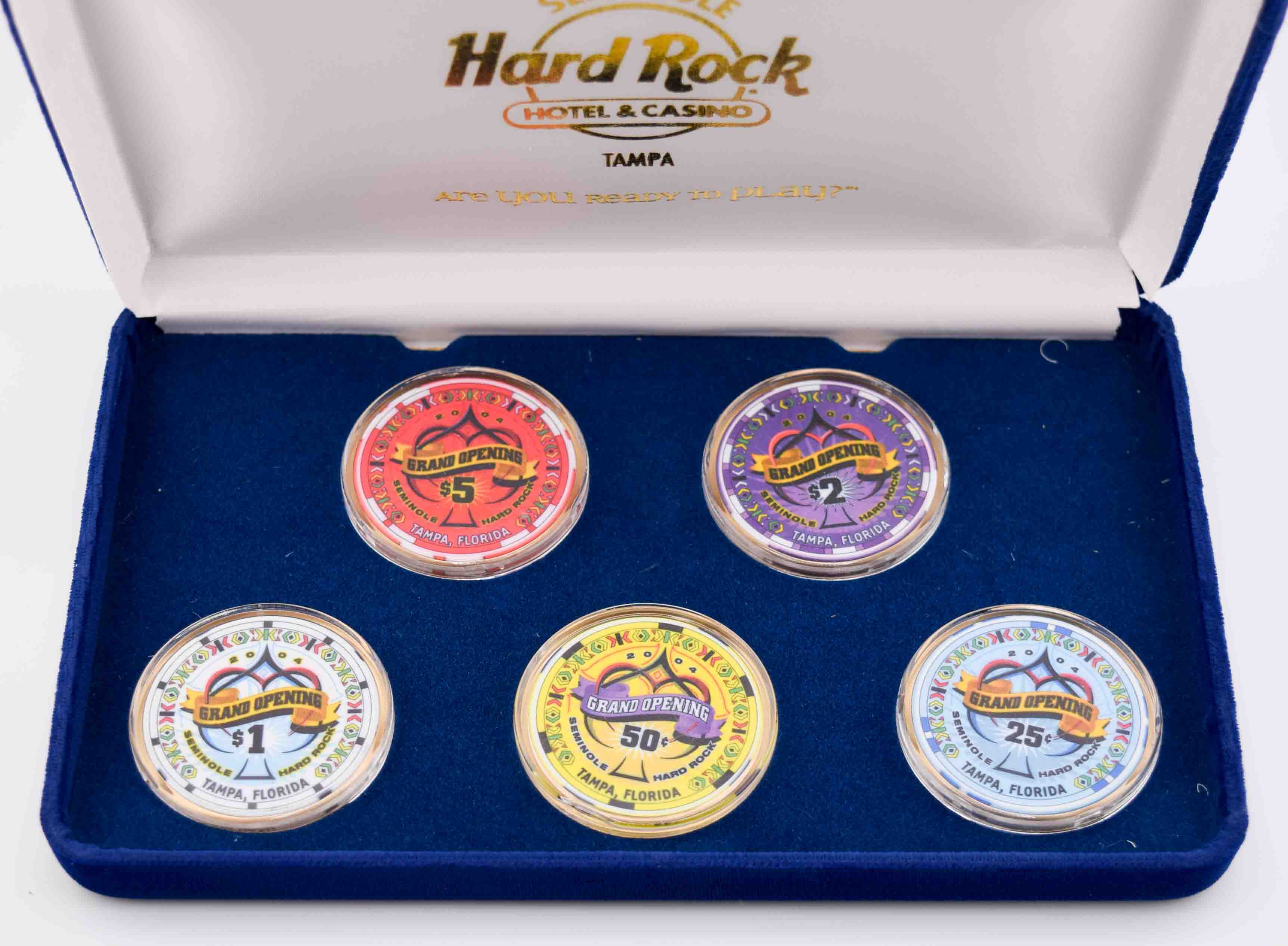 Seminole Hard Rock Casino Tampa Florida Grand Opening Set of Chips