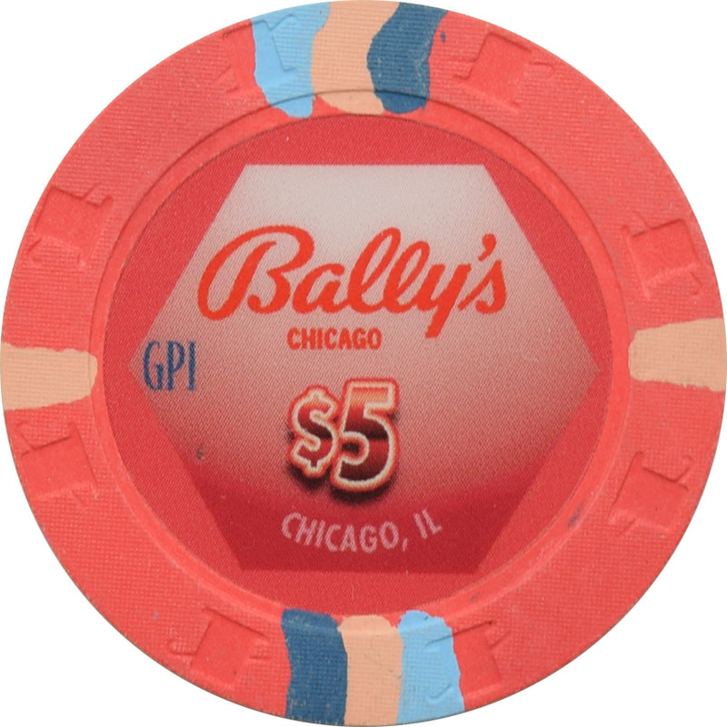 Bally's Casino Chicago Illinois $5 Chip