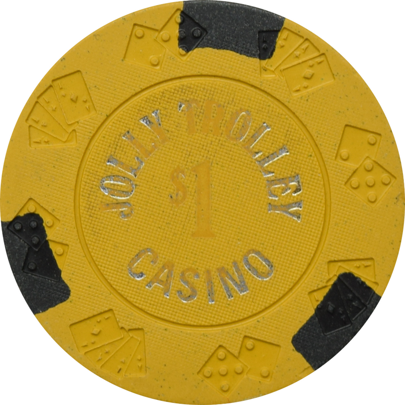 Jolly Trolley Casino Las Vegas Nevada $1 DieCar Chip 1977