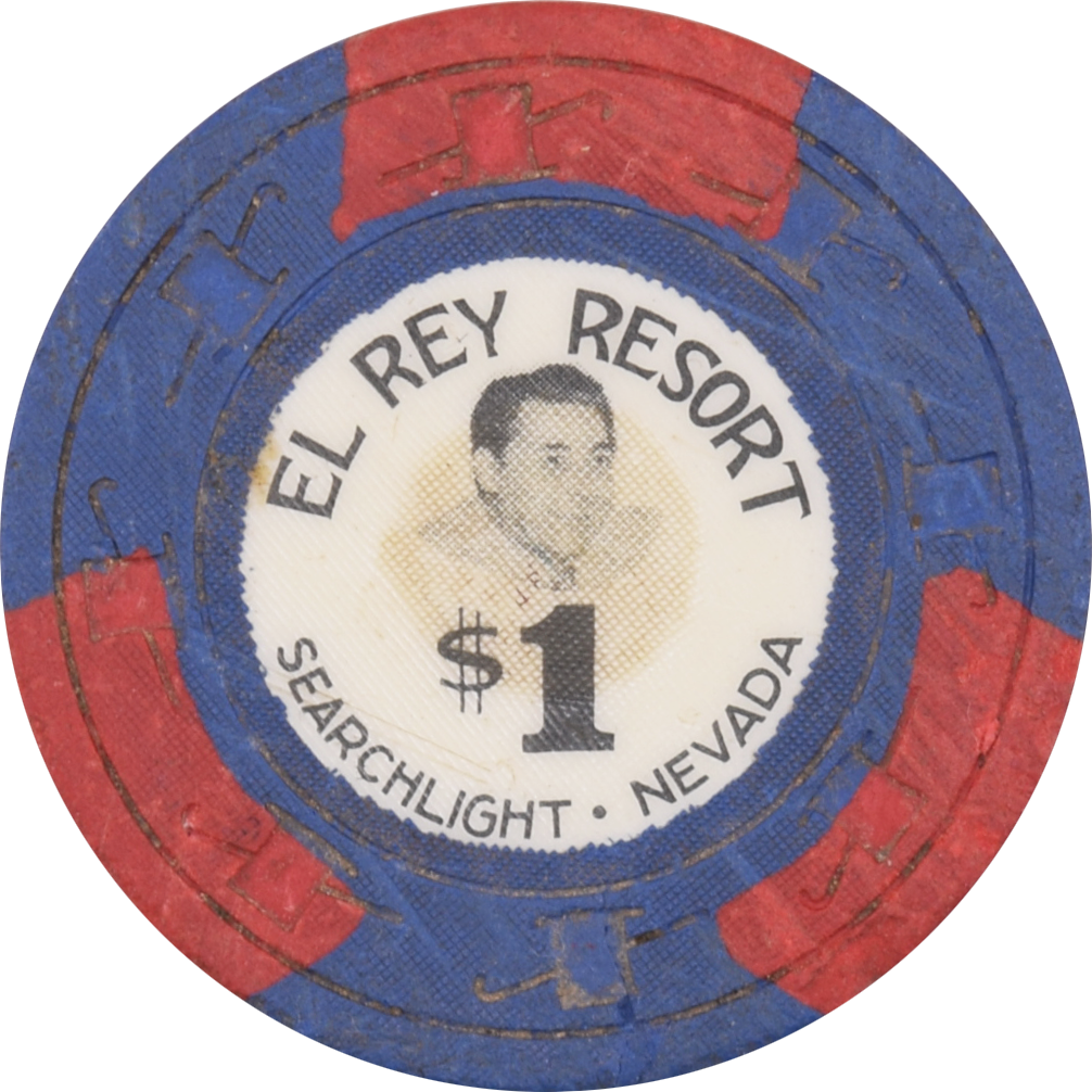 El Rey Resort Casino Searchlight Nevada $1 Damaged Chip 1960